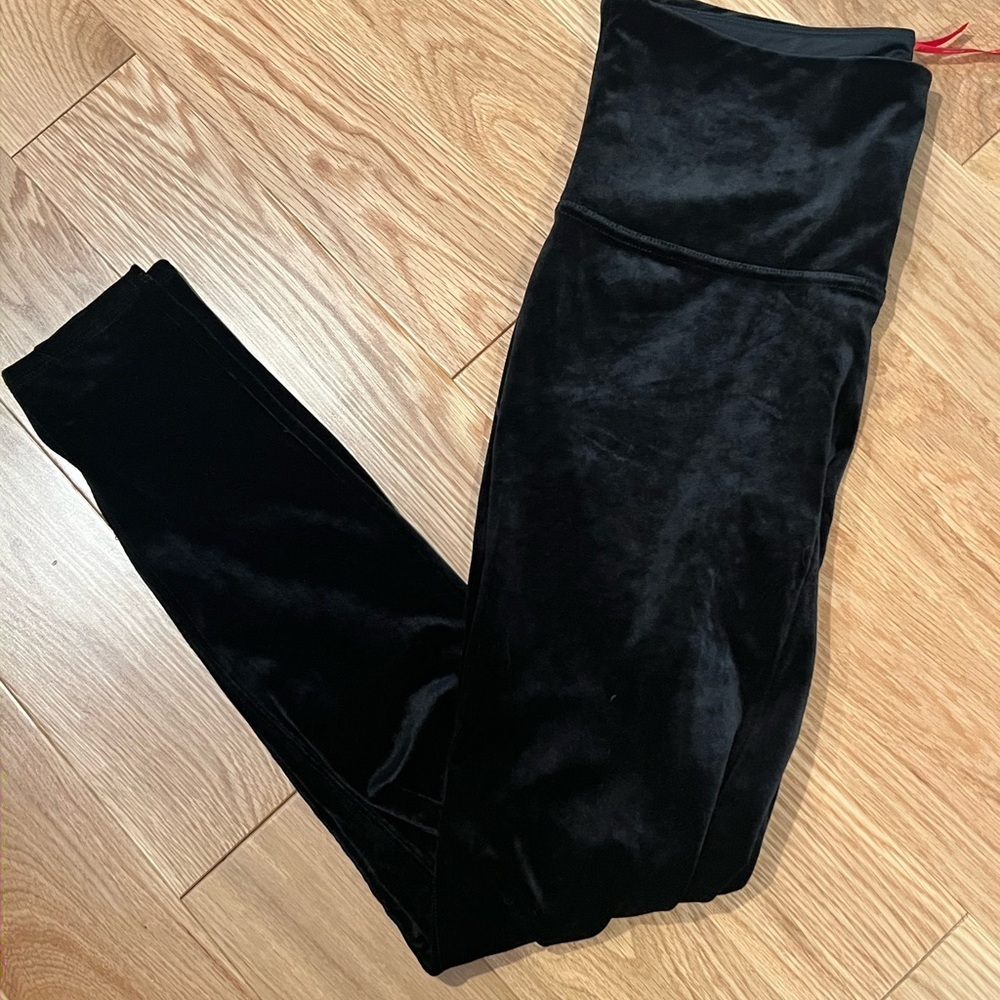 Spanx Black Velvet Leggings